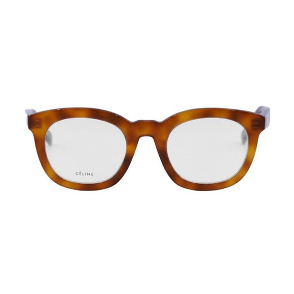NEW CL50004I 053 CELINE EYEGLASSES WOMEN ROUND HAVANA EYEWEAR - Picture 2 of 3